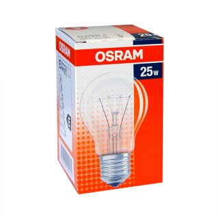 1 x OSRAM Glühbirne 25W E27 klar Glühlampe 25 Watt...