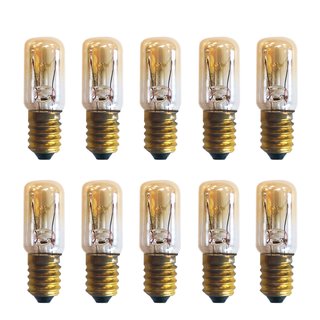 10 x Mini Röhre 6/10W 24-30V E14 klar Glühbirne Glühlampe