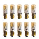 10 x Mini Röhre 6/10W 24-30V E14 klar Glühbirne Glühlampe