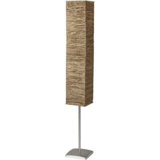 Brilliant Stehlampe Nerva Braun/Silber Papierschirm IP20 max. 2 x 40W E14 ohne Leuchtmittel mit Fußschalter