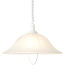 Brilliant Pendelleuchte Freya Weiß Glas/Metall Ø40,5cm max. 60W E27 ohne Leuchtmittel höhenverstellbar