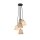 Näve Pendelleuchte Boho Beige/Braun Metall/Textil 5-flammig max. 5 x 40W E14 ohne Leuchtmittel kürzbar