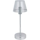 Brilliant Tischleuchte Alhambra Chrom/Transparent Metall/Glas Berührungsschalter IP20 max. 40W E14 ohne Leuchtmittel Touchdimmer