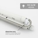 LED Feuchtraumleuchte Wannenleuchte 150cm 1x 22W T8 Röhre 840 Neutralweiß 4000K IP65 mit Sensor