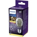 Philips LED Filament Leuchtmittel Birnenform 2,3W = 15W E27 Rauchglas smoky 136lm warmweiß 2700K