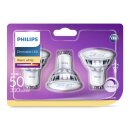 3 x Philips LED Leuchtmittel Glas Reflektor 5,5W = 50W GU10 350lm WarmGlow warmweiß 2200K-2700K 36° DIMMBAR