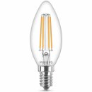 Philips LED Filament Leuchtmittel Kerzenform 6,5W = 60W E14 klar 806lm warmweiß 2700K