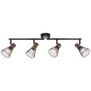 Brilliant Deckenleuchte Spotrohr Manama Holz/Schwarz max....