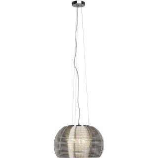 Brilliant Pendelleuchte Discovery Chrom Kristall Ø40cm max. 3 x 20W E14 ohne Leuchtmittel kürzbar