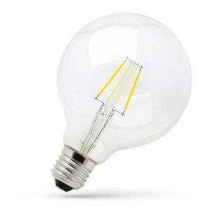 Spectrum LED Filament Leuchtmittel G125 Globe 8W = 70W E27 klar 1000lm warmweiß 2700K