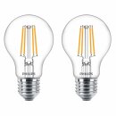 2 x Philips LED Filament Leuchtmittel Birne 4,3W = 40W...