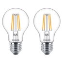 2 x Philips LED Filament Leuchtmittel Birne 4,3W = 40W...