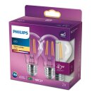 2 x Philips LED Filament Leuchtmittel Birne 4,3W = 40W...