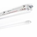 LED Feuchtraumleuchte Eco Wannenleuchte 150cm 1 x 22W T8 Röhre 2200lm Neutralweiß 4000K IP65