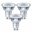 3 x Philips LED Leuchtmittel Glas Reflektor 5W = 50W GU10 345lm SceneSwitch 2700K-2500K-2200K per Schalter