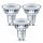 3 x Philips LED Leuchtmittel Glas Reflektor 5W = 50W GU10 345lm SceneSwitch 2700K-2500K-2200K per Schalter