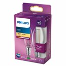 2 x Philips LED Filament Leuchtmittel Kerze 2W = 25W E14 klar 250lm warmweiß 2700K