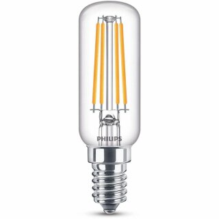 Philips LED Filament Leuchtmittel Röhrenform T25 4,5W = 40W E14 klar 470lm warmweiß 2700K