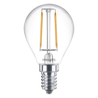 Philips LED Filament Leuchtmittel Tropfen 2W = 25W E14 klar 250lm warmweiß 2700K