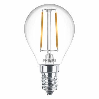 Philips LED Filament Leuchtmittel Tropfen 2W = 25W E14 klar 250lm warmweiß 2700K