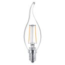 Philips LED Filament Leuchtmittel Windstoß Kerze 2W = 25W E14 klar 250lm warmweiß 2700K