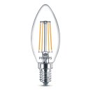 2 x Philips LED Filament Leuchtmittel Kerzen 4,3W = 40W E14 klar 470lm warmweiß 2700K