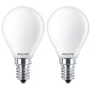 2 x Philips LED Leuchtmittel Classic Tropfen 4,3W = 40W...