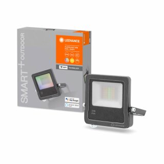 Ledvance LED Smart+ Fluter Outdoor Dunkelgrau IP65 20W 1260lm RGBW 3000K App Google & Alexa WiFi