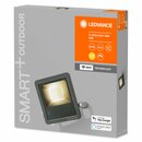 Ledvance LED Smart+ Fluter Outdoor Dunkelgrau IP65 50W 4250lm warmweiß 3000K DIMMBAR App Google & Alexa WiFi