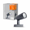 Ledvance LED Smart+ Gartenleuchte Spot Dunkelgrau IP65 4,5W 260lm RGBW 3000K Dimmbar App Google & Alexa WiFi