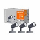 3er-Set Ledvance LED Smart+ Gartenleuchte Spot Basis...