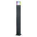 Ledvance LED Smart+ Gartenleuchte Stehleuchte Cube 80cm Dunkelgrau IP44 9,5W 450lm RGBW 3000K App Google & Alexa WiFi