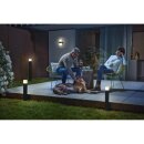 Ledvance LED Smart+ Gartenleuchte Stehleuchte Cube 80cm Dunkelgrau IP44 9,5W 450lm RGBW 3000K App Google & Alexa WiFi