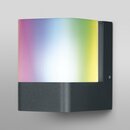 Ledvance LED Smart+ Außenwandleuchte Cube Dunkelgrau IP44 9,5W 450lm RGBW 3000K App Google & Alexa WiFi