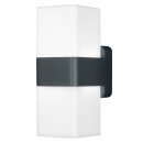 Ledvance LED Smart+ Außenwandleuchte Cube Updown Dunkelgrau IP44 13,5W 900lm RGBW 3000K App Google & Alexa WiFi