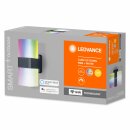 Ledvance LED Smart+ Außenwandleuchte Cube Updown Dunkelgrau IP44 13,5W 900lm RGBW 3000K App Google & Alexa WiFi