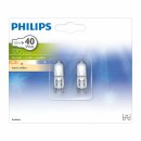 2 x Philips Halogen Leuchtmittel Stiftsockellampe 28W = 40W G9 klar 370lm warmweiß 2800K dimmbar