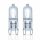 2 x Philips Halogen Leuchtmittel Stiftsockellampe 28W = 40W G9 klar 370lm warmweiß 2800K dimmbar