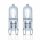 2 x Philips Halogen Leuchtmittel Stiftsockellampe 28W = 40W G9 klar 370lm warmweiß 2800K dimmbar