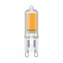 Philips LED Leuchtmittel Stiftsockellampe 2W = 25W G9 COB klar 200lm warmweiß 2700K