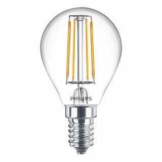 Philips LED Filament Leuchtmittel Tropfen 4,3W = 40W E14 klar 470lm warmweiß 2700K