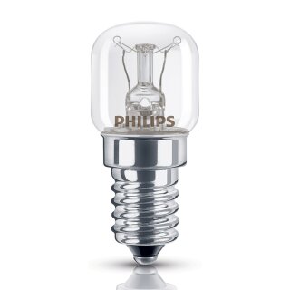 Philips Glühlampe T22 Röhre Special für Nähmaschine 20W E14 klar 120lm warmweiß 2700K dimmbar