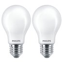 2 x Philips LED Leuchtmittel Birnenform A60 4,5W = 40W E27 matt 470lm warmweiß 2700K
