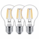 3 x Philips LED Filament Leuchtmittel Birnenform A60 4,3W...