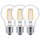 3 x Philips LED Filament Leuchtmittel Birnenform A60 4,3W = 40W E27 klar 470lm warmweiß 2700K