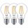 3 x Philips LED Filament Leuchtmittel Birnenform A60 7W = 60W E27 klar 806lm warmweiß 2700K