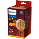 Philips LED Spiral Filament Globe G95 Vintage 5W = 25W E27 Flame Gold 250lm extra warmweiß 2000K