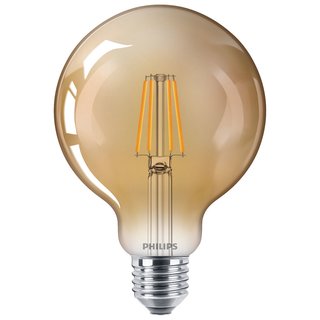 Philips LED Filament Leuchtmittel G95 Globe Vintage 4W = 35W E27 Gold 400lm extra warmweiß 2500K