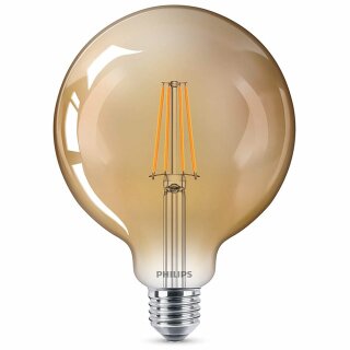 Philips LED Filament Leuchtmittel G120 Globe 8W = 50W E27 Gold 630lm extra warmweiß 2200K DIMMBAR