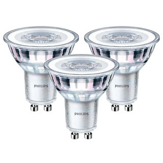 3 x Philips LED Glas Reflektor 3,5W= 35W GU10 255lm warmweiß 2700K flood 36°